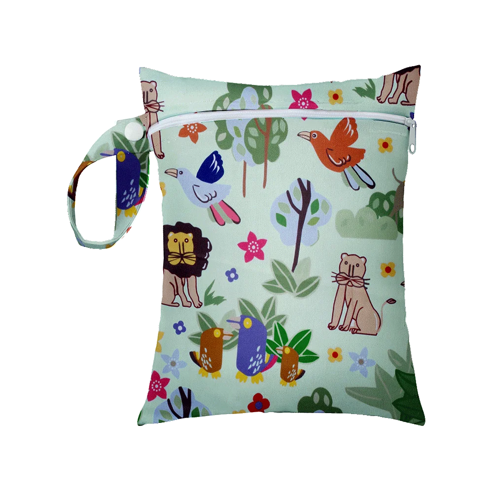 Mini Size 25x20cm Diaper Bag Waterproof Reusable Mummy Bag Printed Pocket Nappy Bags PUL Travel Wet Dry Bags Purple Color