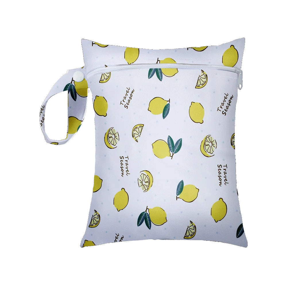 Mini Size 25x20cm Diaper Bag Waterproof Reusable Mummy Bag Printed Pocket Nappy Bags PUL Travel Wet Dry Bags Purple Color