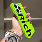 Half Pack English RICH Simple Y2K Phone Case For iPhone 17 16 15 14 13 12 11 PRO MAX 16 15 14 PLUS 17 Air Shockproof Soft Cover
