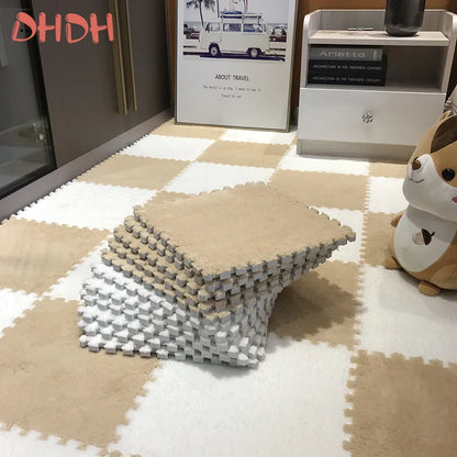 DHDH Soft Plush Kids Carpet Baby Play Mat Children's Rugs Toys EVA Foam Children's Mat Puzzle Interlock Floor Mats 30*30 CM