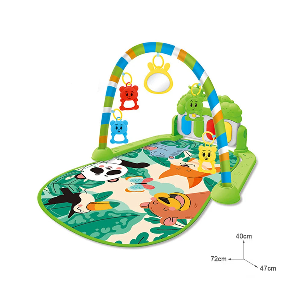 0-36 Months Baby Fitness Stand Music Play Gym Activity Toys Newborn Piano Crawling Blanket Pedal Game Pad Early Education Gifts