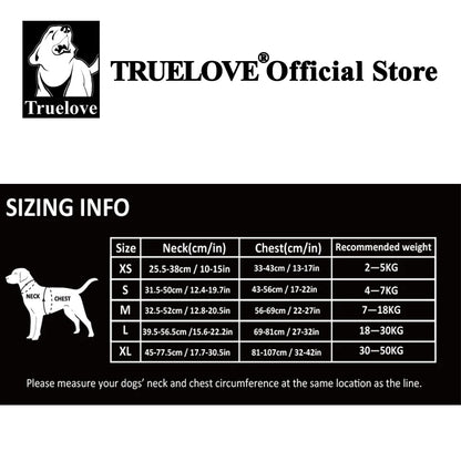 Peitoral Truelove Anti-Puxada TLH5654 — Nylon Refletivo, Ajustável, Confortável