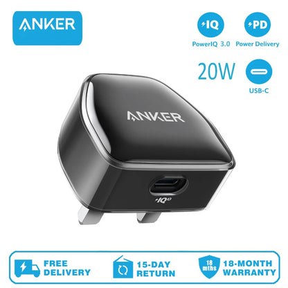 Carregador Anker 20W Nano Pro 511 — USB-C Carga Rápida para iPhone 12, 13 e 14