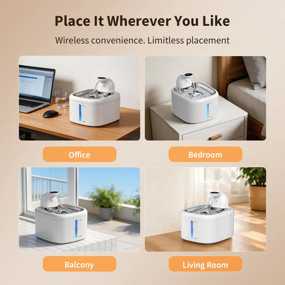 Bebedouro Automático Sem Fio para Gatos e Cães — 3,5L, Sensor de Movimento, Bateria 4000mAh