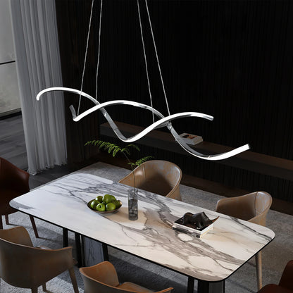 Pendente Linear Moderno para Sala de Jantar e Cozinha — Lustre Decorativo Longo