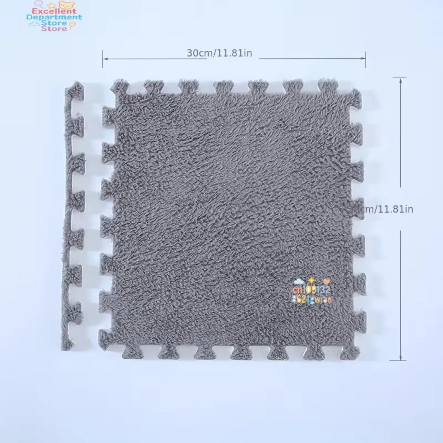 30*30cm Baby Soft Plush Puzzle Mat for Babies Made of EVA Foam Warm and Non-slip Protects Children From Falls and Slips