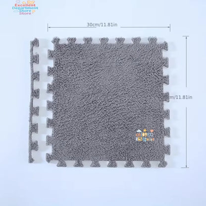 30*30cm Baby Soft Plush Puzzle Mat for Babies Made of EVA Foam Warm and Non-slip Protects Children From Falls and Slips