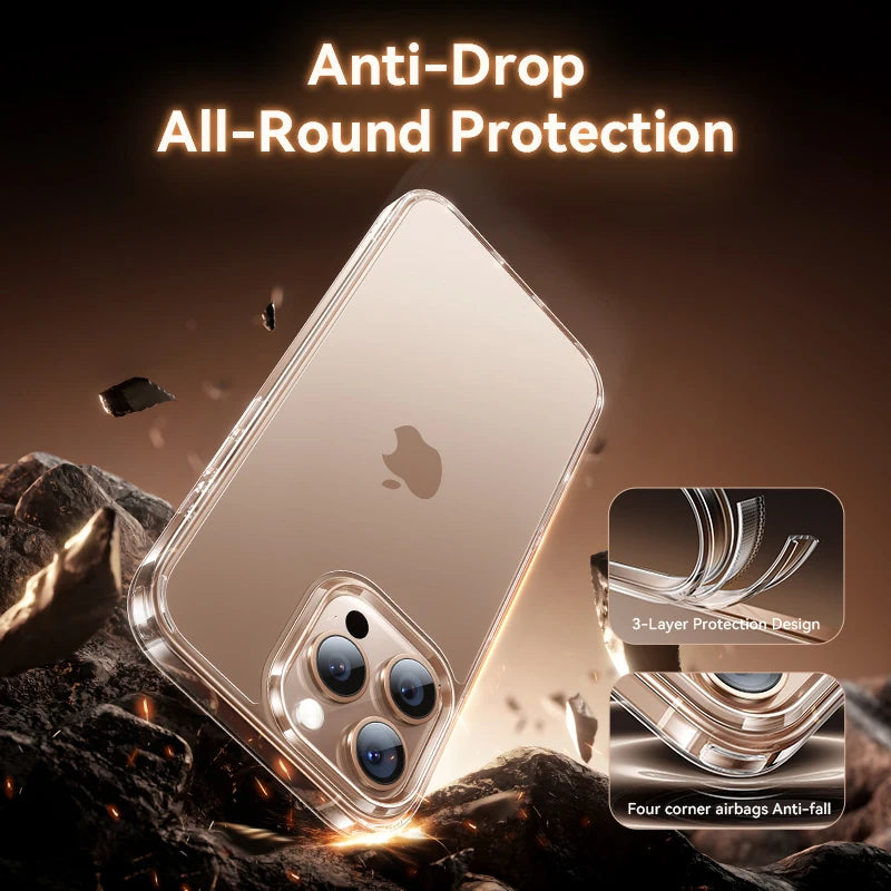 Capa Joyroom Fosca Antichoque para iPhone 16 e 17 Pro Max — MagSafe | Slim Premium