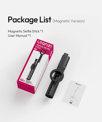 Tripé Magnético Ulanzi SK26 113cm — Selfie Stick MagSafe para iPhone 17 Pro
