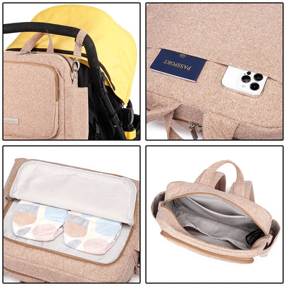 Soboba Women's Diaper Backpack Large Capacity with Stroller-Hanging Straps Portable Light Nappy Changing Bag for Babies