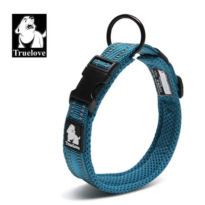 Coleira Refletiva Truelove para Cães — Nylon Ajustável 3M, 8 Tamanhos, Todas as Raças