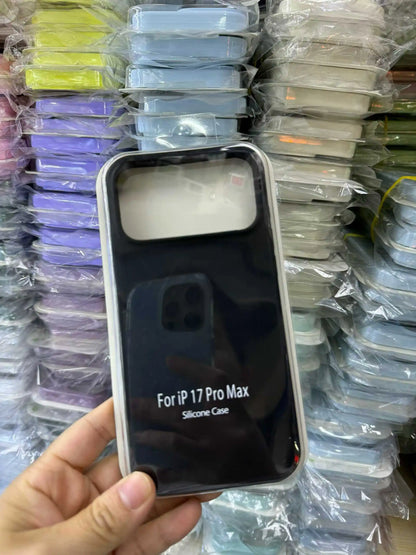 Official Liquid Silicone Skin Feel Case For IPhone 18 Pro Max 17 Pro Air Macaron Solid Candy Colour Color with Packet Box Cover