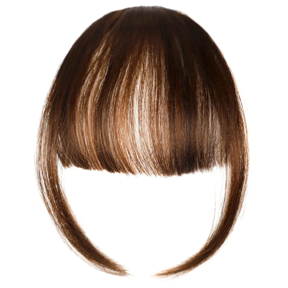 Franja Posticía com Clip — Cabelo Sintético Natural Resistente ao Calor