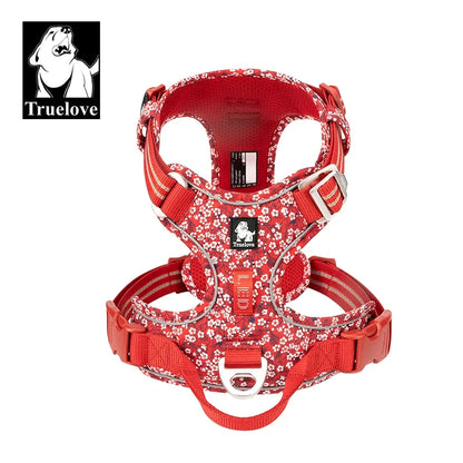 Peitoral Truelove Fashion para Cães — Nylon Refletivo, Acolchoado, Vest de Treino