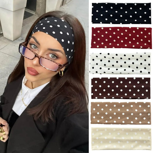 Tiara Larga Y2K Estilo Boho — Acessório de Cabelo para Yoga, Esporte e Dia a Dia