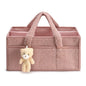 PANGDUBE Plush Baby Diaper Bag with Cute Bear Nappy Organizer Diaper Caddy Diaper Stackers & Caddies Mom Bag for Baby Things