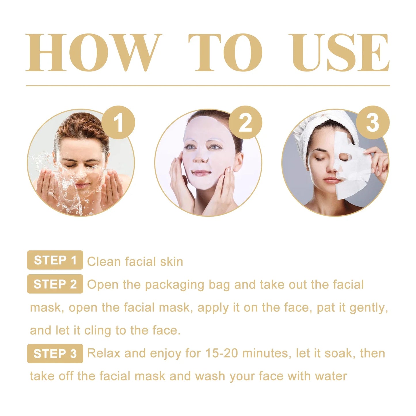 Máscara Facial de Colágeno Coreana 10 Unidades — Anti-Rugas, Firmeza e Hidratação