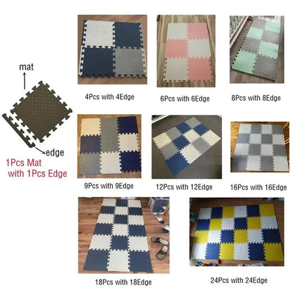 12PCS EVA Foam Puzzle Mats Children Room Activities Mats For Baby Interlock Floor Carpet 30*30CM Baby Floor Ma Baby Play Matt