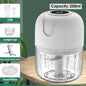 Triturador Elétrico USB Mini 100/250ml — Processador de Alho, Legumes e Carne