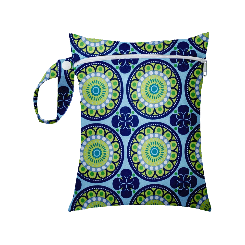 Mini Size 25x20cm Diaper Bag Waterproof Reusable Mummy Bag Printed Pocket Nappy Bags PUL Travel Wet Dry Bags Purple Color