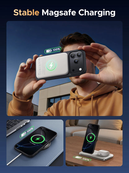 Capa Magnética UGREEN Preta para iPhone 16 e 17 Pro Max — MagSafe | TPU Antichoque