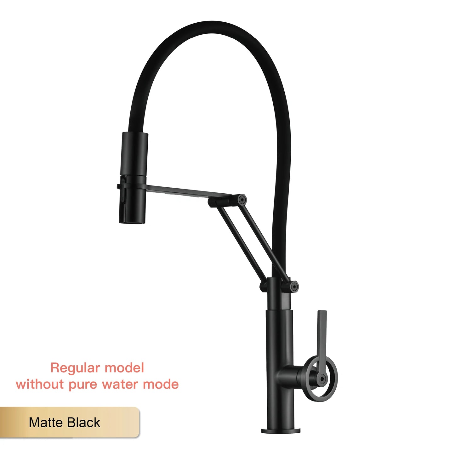 Torneira de Cozinha Industrial Bronze Escovado Ouro Rosé — Filtro Separado | Água Quente e Fria
