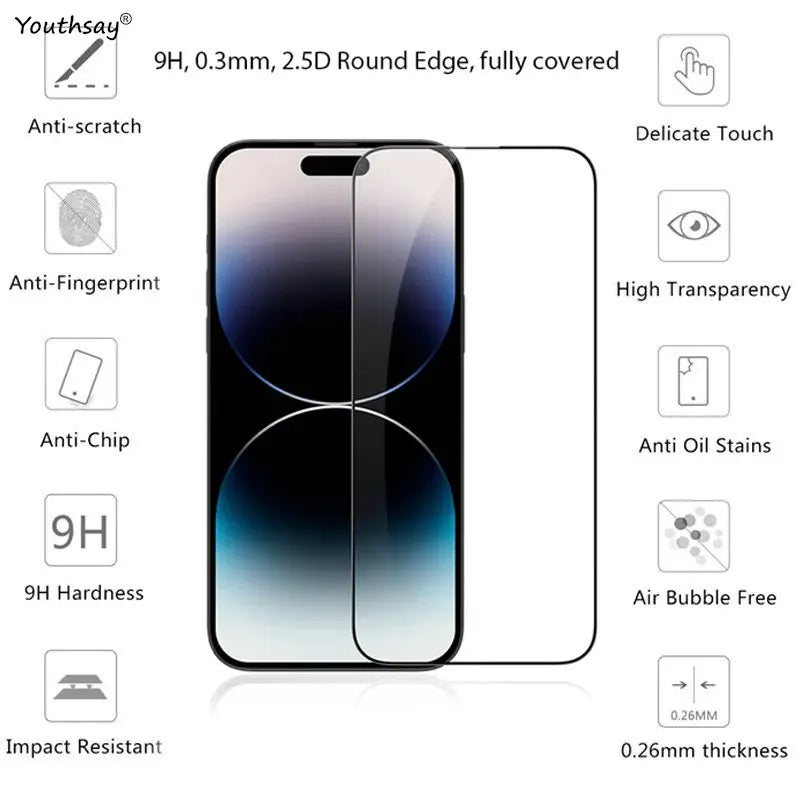 6in1 Glass For iPhone 16e Tempered Glass iPhone 16e SE4 SE 2025 Screen Protector HD Phone Camera Lens Film iPhone 16e