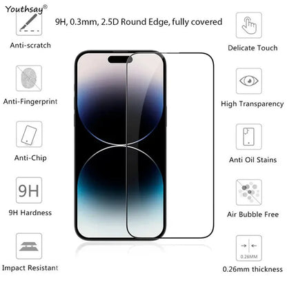 6in1 Glass For iPhone 16e Tempered Glass iPhone 16e SE4 SE 2025 Screen Protector HD Phone Camera Lens Film iPhone 16e
