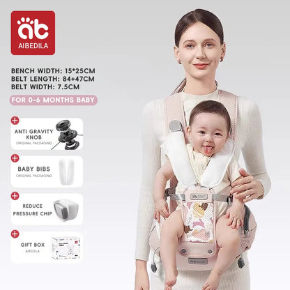 AIBEDILA Baby Carrier Ergonomic Kangaroo Infant Kids Sling Back Front Facing Backpack Wrap Newborn Bag 0-6 Months