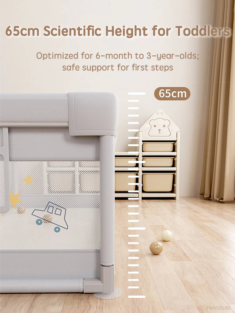 PANGDUBE Baby Playpen Playard Sturdy Safety Fence Large Activity Play Area for Toddler Indoor Play Yard with Breathable Mesh