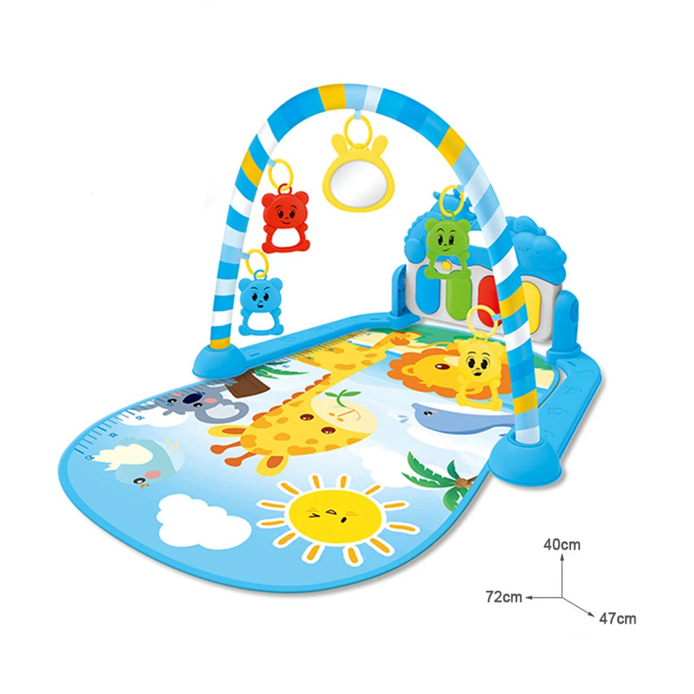 0-36 Months Baby Fitness Stand Music Play Gym Activity Toys Newborn Piano Crawling Blanket Pedal Game Pad Early Education Gifts