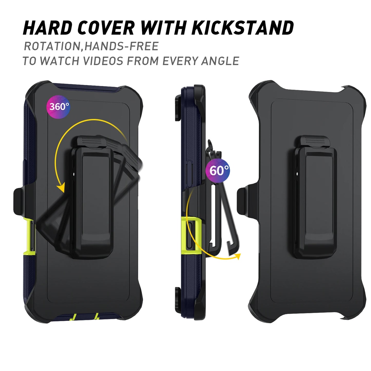 Armor Shockproof Defender Phone Case For iphone 11 12 13 14 15 Pro Max X XS XR XSMAX 7 8 Plus SE2 SE4 Hard PC+TPU Back Cover valor