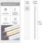 Luz LED com Sensor de Movimento Recarregável — 10 a 60cm para Armário, Quarto e Cozinha