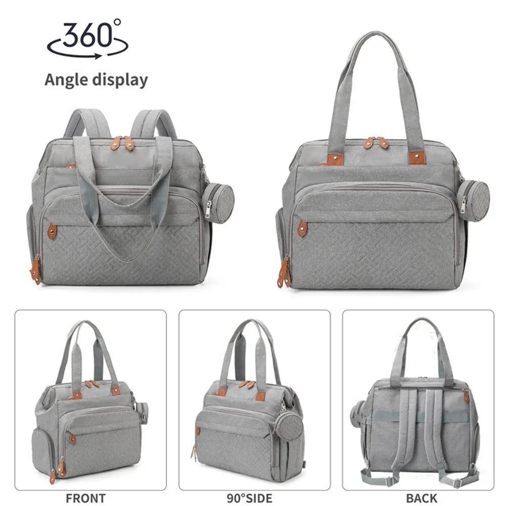 PANGDUBE Diaper Bags with 1pc Pacifier Bag Dad Mom Backpack for Travel Mommy Backpack for Baby Accessories Maternity Bag