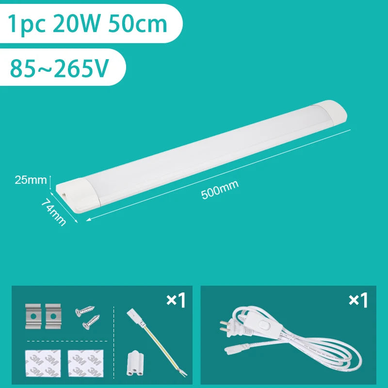 Luminária LED para Cozinha 6W 10W 20W — Luz Embaixo do Armário 110V/220V