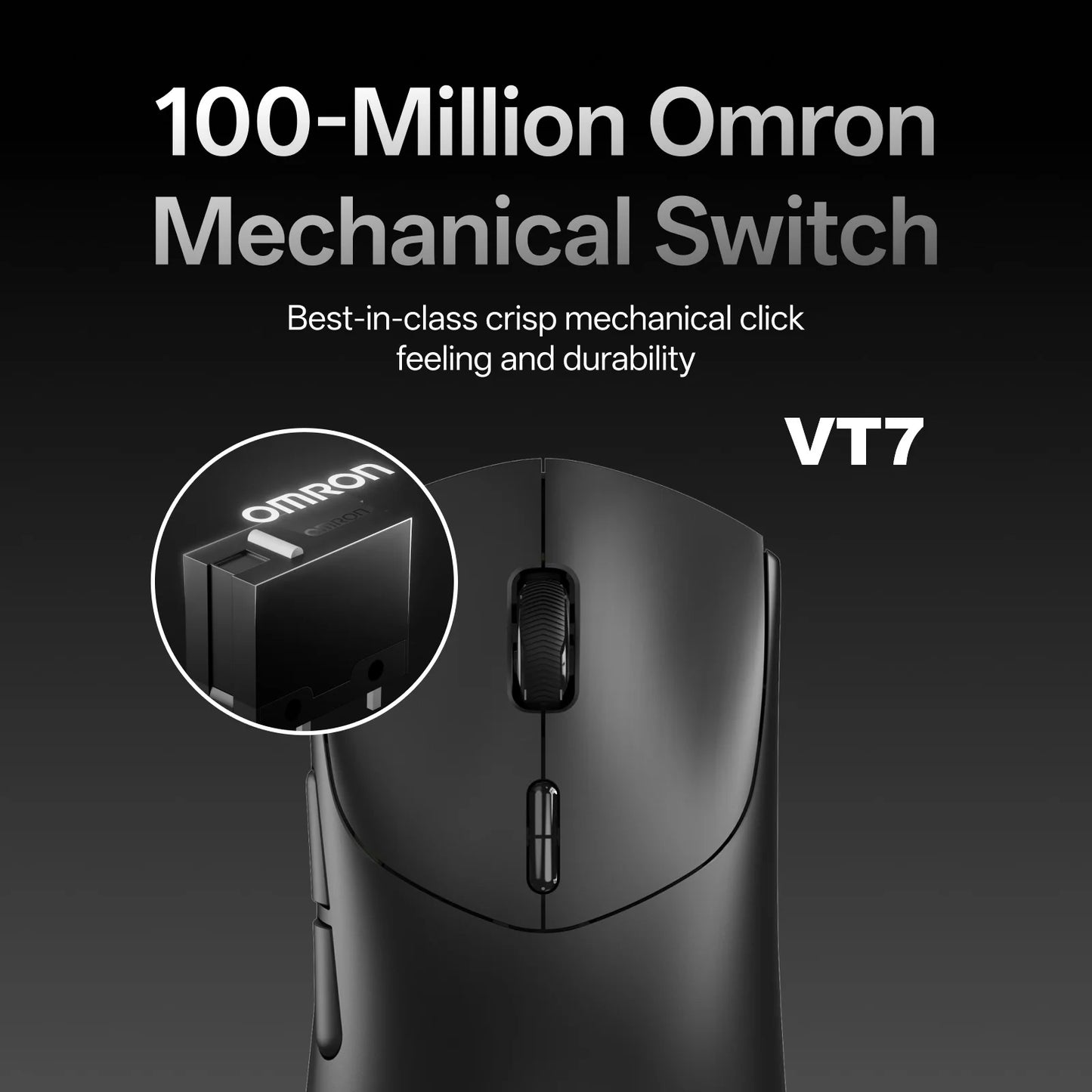Mouse Gamer Sem Fio Rapoo VT7 MAX — 8K Polling Rate, 53g Ultraleve, 750h de Bateria