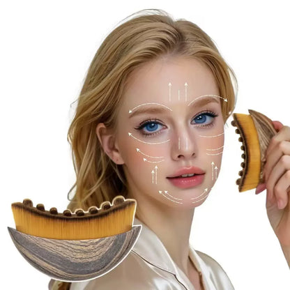 Pincel Massageador Facial Contorno — Cuidado com Olhos, Pescoço e Rosto #303