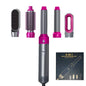 Kit 5 em 1 Secador e Pente Térmico Profissional — Prancha, Cachos e Styling