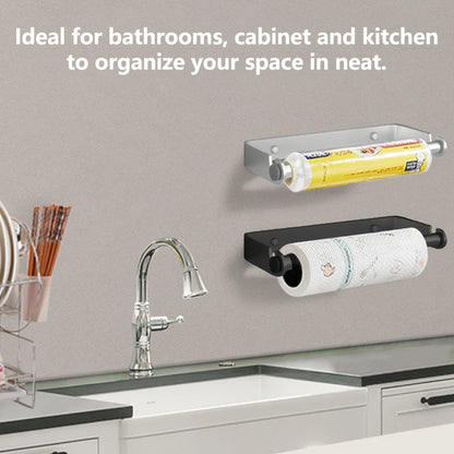 Stainless Steel Kitchen Paper Holder Plastic Wrap Holder Kitchen Accessories Kitchen Paper Dispenser Kitchen Supplies