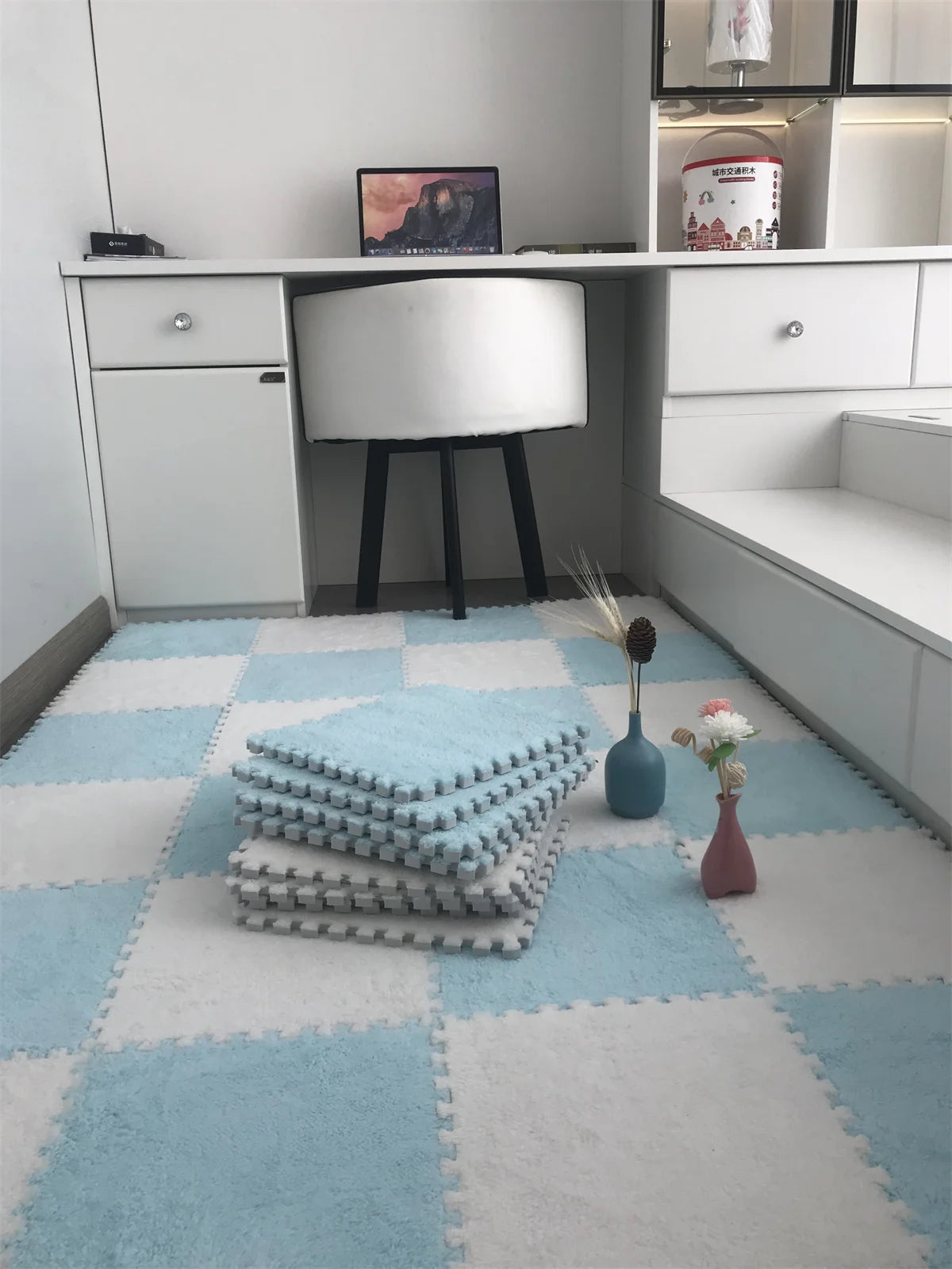 DHDH Soft Plush Kids Carpet Baby Play Mat Children's Rugs Toys EVA Foam Children's Mat Puzzle Interlock Floor Mats 30*30 CM