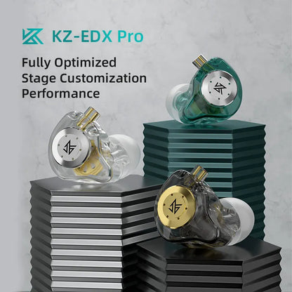 KZ EDX pro Fones de ouvido Bass In Ear Monitor Fones de ouvido Esporte com cancelamento de ruído HIFI Fone de ouvido Nova chegad