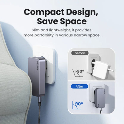 Carregador UGREEN 65W GaN — USB-C QC 4.0 | iPhone 17, MacBook e Tablet