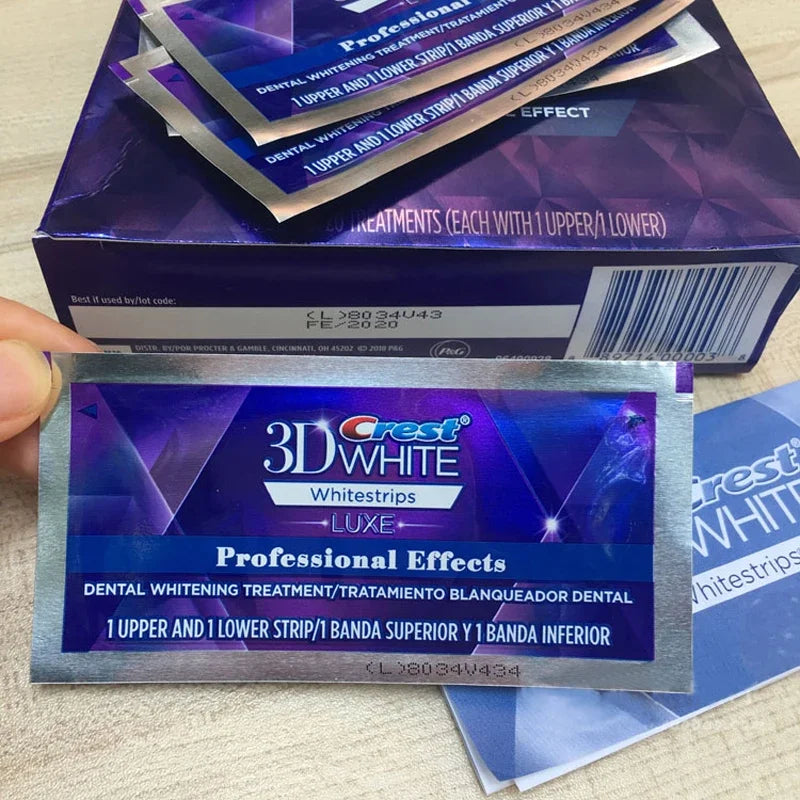 Fitas Clareadores Dentais Crest 3D Whitestrips — Efeito Profissional em Casa