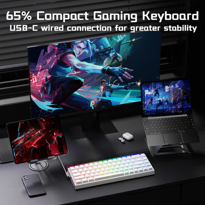 Teclado Gamer AULA HERO 68HE — Switch Magnético, Rapid Trigger 8K, RGB, Wired