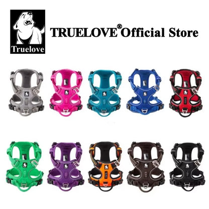 Peitoral Truelove Fashion para Cães — Nylon Refletivo, Acolchoado, Vest de Treino