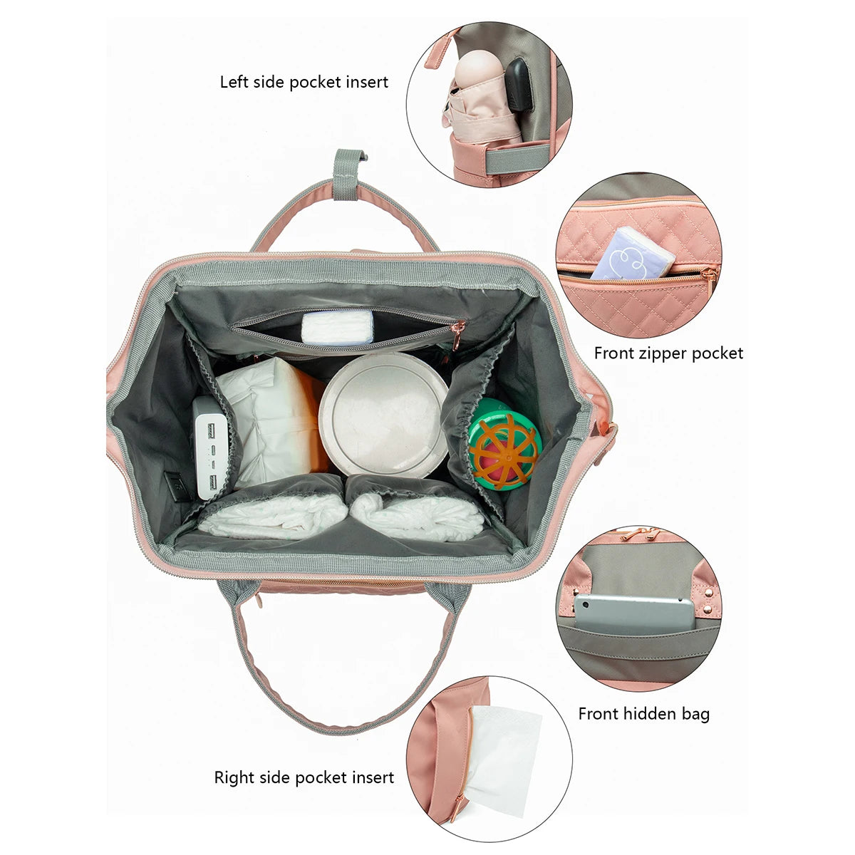 LEQUEEN Diaper Bag Backpack Stroller Baby Bags for Mom Mommy Maternity Packages Nappy Packs Supplies for Pregnant Women