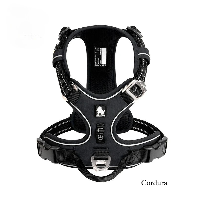 Peitoral Truelove Fashion para Cães — Nylon Refletivo, Acolchoado, Vest de Treino