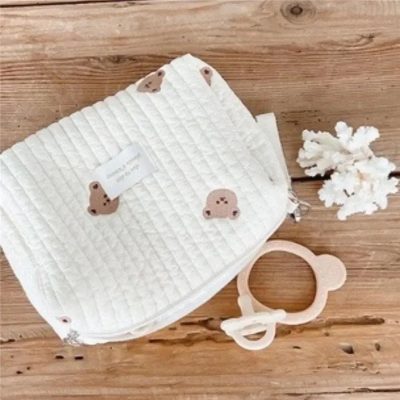 Portable Pram Nappy Bag for Stroller Baby Diaper Bags Caddy Organizer Embroidered Mommy Bag Babies Accessories