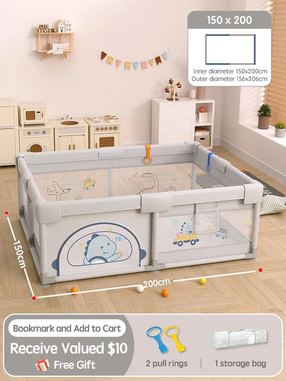 PANGDUBE Baby Playpen Playard Sturdy Safety Fence Large Activity Play Area for Toddler Indoor Play Yard with Breathable Mesh