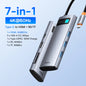Hub USB-C Baseus 10 em 1 — Dual HDMI 8K+4K, USB 3.2 10Gbps, RJ45, SD/TF, PD 100W